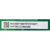 LED DRIVER PARA TV TCL /  NUMERO DE PARTE 30835-000001 / 40-D75R63-DRC2LG / 11602-500009 / V8-RT73K21-LC1V (3DB0)  / DISPLAY ST7461E03-1 / MODELO 75R648